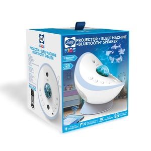 SEALY Kids Sleep Machine - Projector + Sound Machine with Bluetooth Speaker New